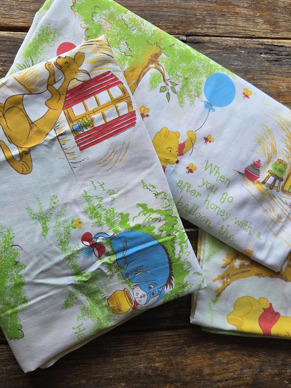 Vintage Winnie the Pooh Twin Sheet Set